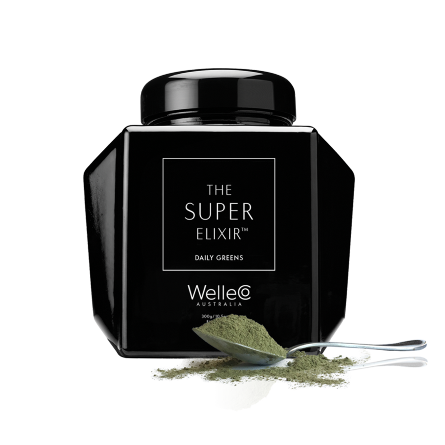 WELLECO The Super Elixir - Naturalny, wegański suplement - Cytryna i imbir - 300 g -  | Adaptogeny | Ekstrakty roślinne | Enzymy trawienne | Prebiotyki | Probiotyki | Produkty archiwalne | Suplementy na detoks | Suplementy na energię i wytrzymałość | Suplementy na jelita i wzdęcia | Suplementy na odporność | Suplementy na skórę, włosy, paznokcie | Suplementy na stres | Welleco | Zielone suplementy | Suplementy Wellness | Suplementy wegańskie | Suplementy w proszku | The Silencio