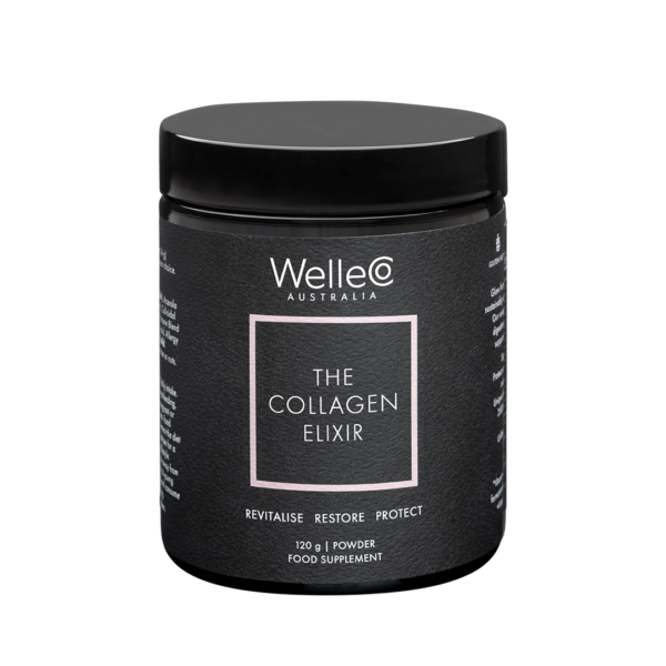 WELLECO The Collagen Elixir - 120g - Suplement z peptydami kolagenowymi - na skórę, włosy i paznokcie | Suplementy na skórę, włosy, paznokcie | Welleco | Anti-aging | Efekt Glow | Nawilżenie | Suplementy Wellness | Suplementy w proszku